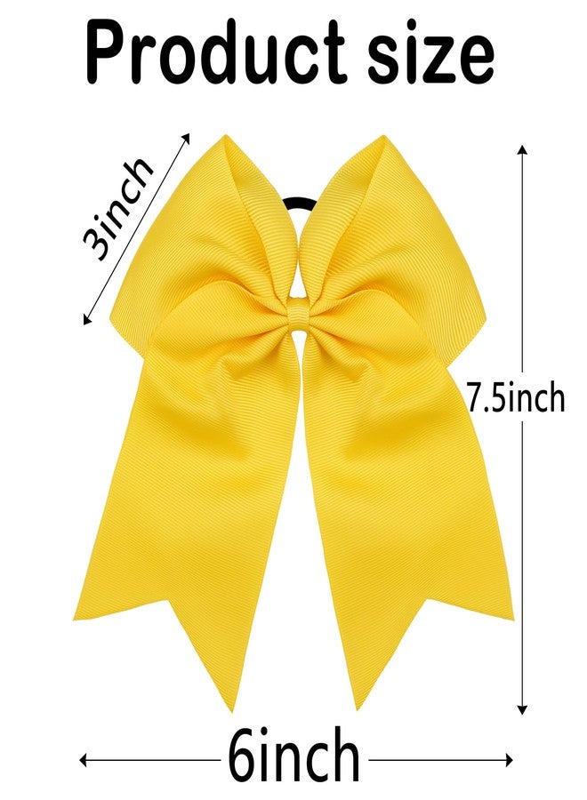 Yxiang 20Pcs Large Cheer Bows for Girls Ponytail Holder Grosgrain Ribbon Bows Elastic Hair Tie Bands for Cheerleading Teen Girls College Sports - Image 2